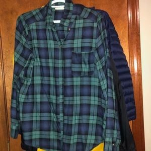 Blue and green flannel from hollister